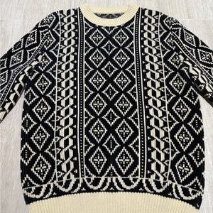 Golden Goose Dark Navy And Cream Sweater Size Medium Men’s